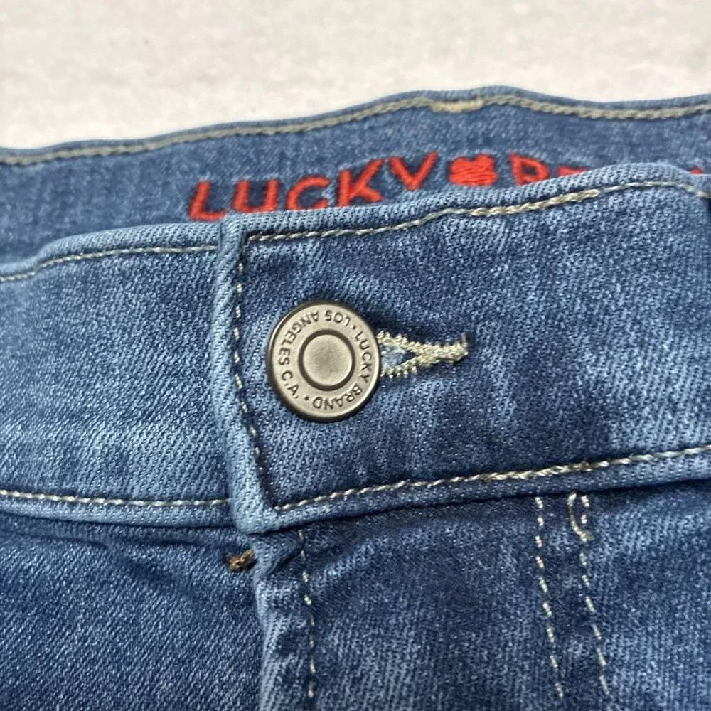 Lucky Brand 223 Straight Jeans Mens 32x29 Blue Medium Wash Stretch‎ Denim Pants